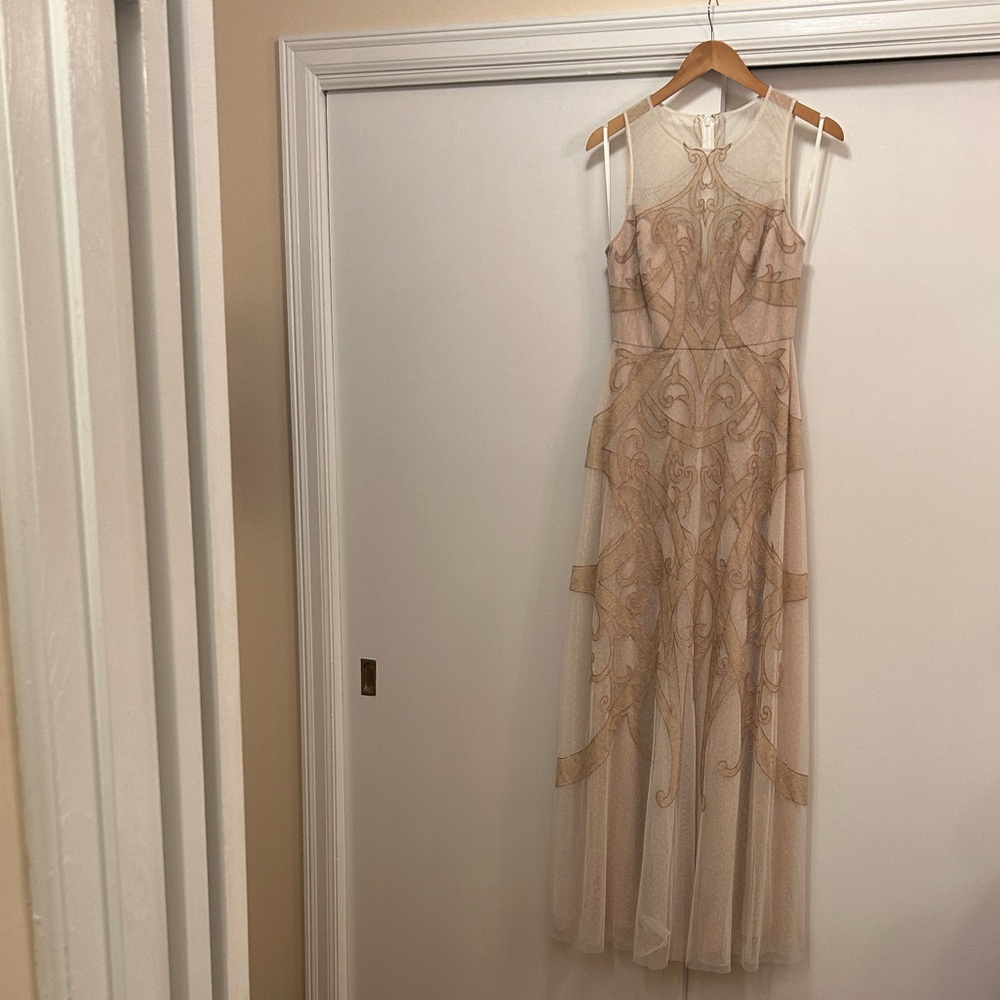 *NWT* BCBG Max Azria champagne formal gown, size 6